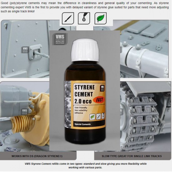 Styrene Cement 2.0 eco Refills Extra Thin for Polystyrene #FAST (30ml)