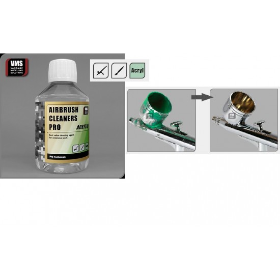 Airbrush Cleaners Pro Acrylic SOLUTION 1:1 Dilutable (200ml)