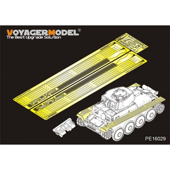 1/16 WWII PzKpfw.38(t) E/F Fenders w/Track Casting Numbers for Panda Hobby kit #16001