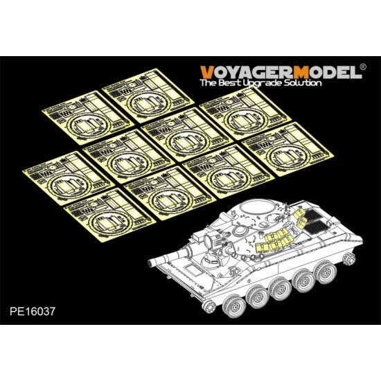 1/16 Modern US M551 Sheridan Airborne Tank Road Wheel Detail Set w/Ammo Boxes for Tamiya kit #56043