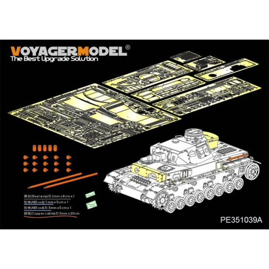 1/35 WWII German PzKpfw.IV Ausf.F1 "Vorpanzer" Detail Set for Border Model #BT-003