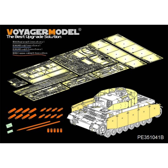 1/35 WWII German PzKpfw.IV Ausf.F1 Late Production Detail Set w/Ammo for Border Model #BT-003