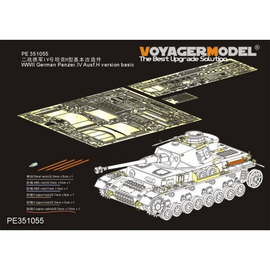 1/35 WWII German Panzer.IV Ausf.H Basic Detail Set for RFM #5046