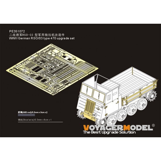 1/35 WWII German RSO/03 Type 470 Upgrade Detail set for Dragon kit #6684