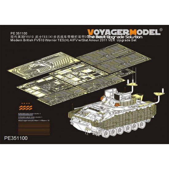 1/35 British FV510 Warrior TES(H) AIFV w/Slat Amour 2011 Upgrade Set for Meng SS017