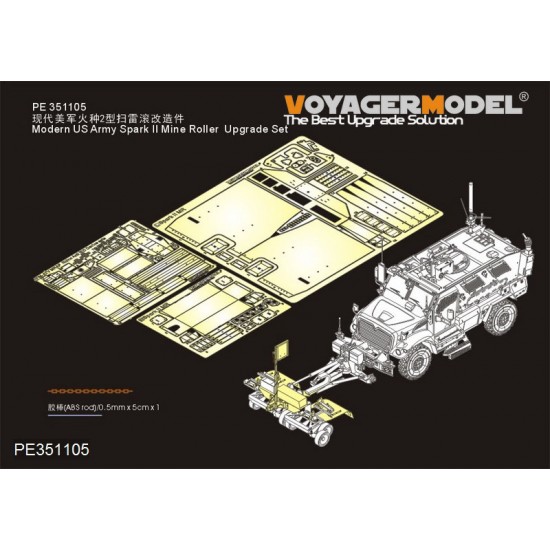 1/35 Modern US Army Spark II Mine Roller Upgrade Detail Set for Panda Hobby kit #TK-09