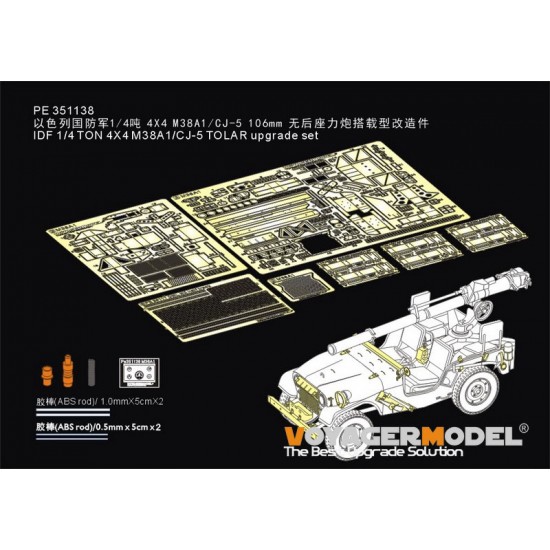 1/35 IDF 1/4 TON 4x4 M38A1/CJ-5 TOLAR Upgrade Detail set for AFV Club #AF35S96/35S99