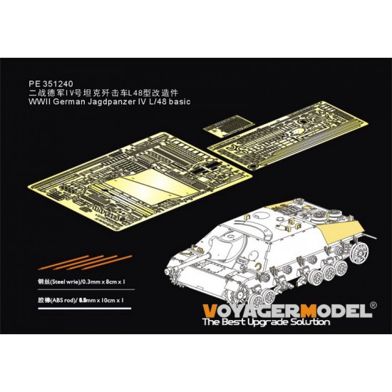 1/35 WWII German Jagdpanzer IV L/48 Basic Detail Set for Dragon kit #6369