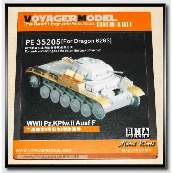 Upgrade Set for 1/35 WWII German Panzer II Ausf F for Dragon kit #6263