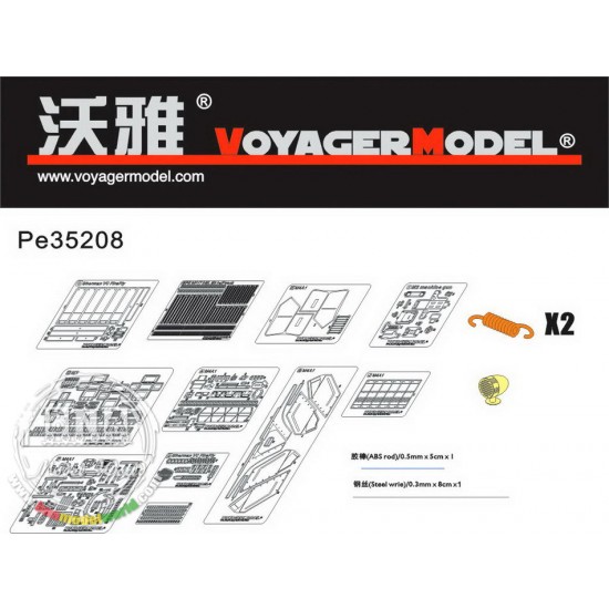 1/35 WWII M4A1 Mid Version Detail Set for Tasca kit #35010