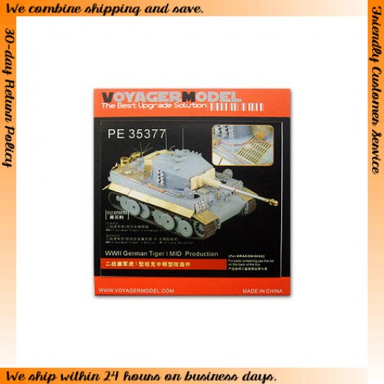 1/35 WWII German Tiger I Mid Production Detail Set for Dragon kit #6660