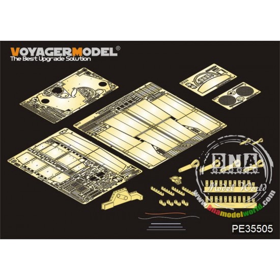 Upgrade Photo-etched set for 1/35 WWII German E-50 Tank (for Trumpeter 01536)