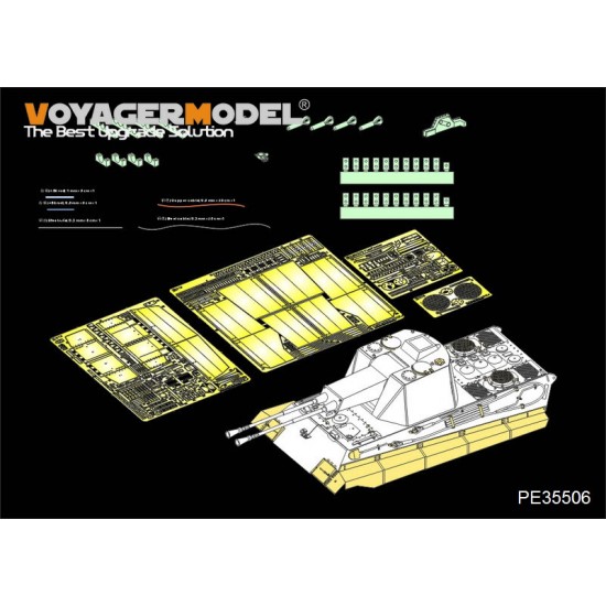 1/35 WWII German E-50 Flakpanzer Photo Etched Detail Set for Trumpeter 01537