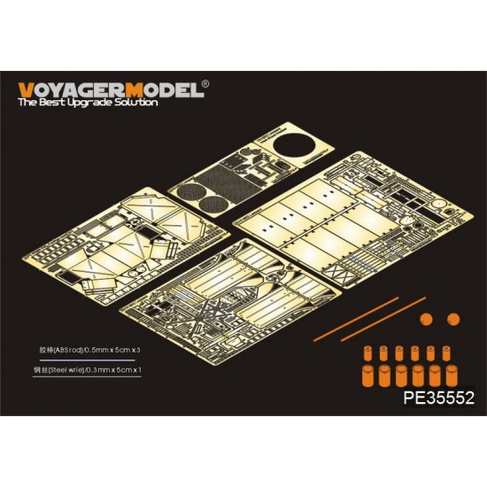 1/35 WWII German Vk1602 Leopard Detail Set w/Smoke Discharger for Amusing Hobby 35A004