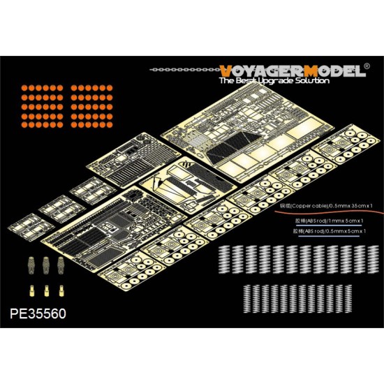 1/35 IDF Merkava Mk.3D MBT(LIC) Detail Set w/chains for HobbyBoss #82476