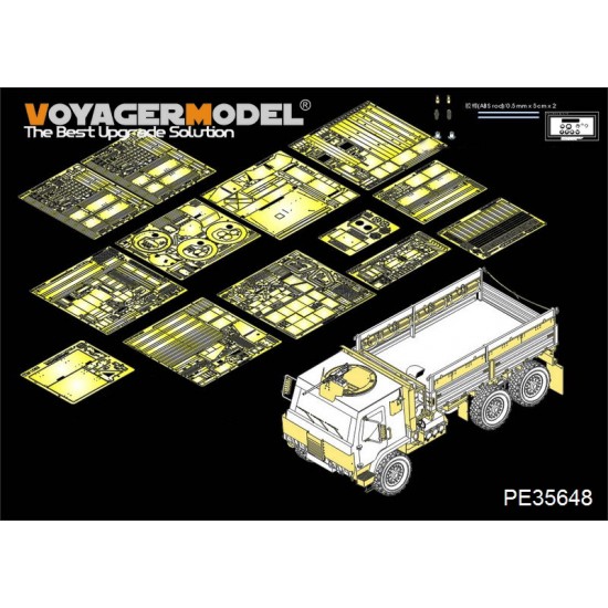 1/35 Modern US M1083 FMTV (Armour Cab) Basic Detail-up Set for Trumpeter 01008 kit