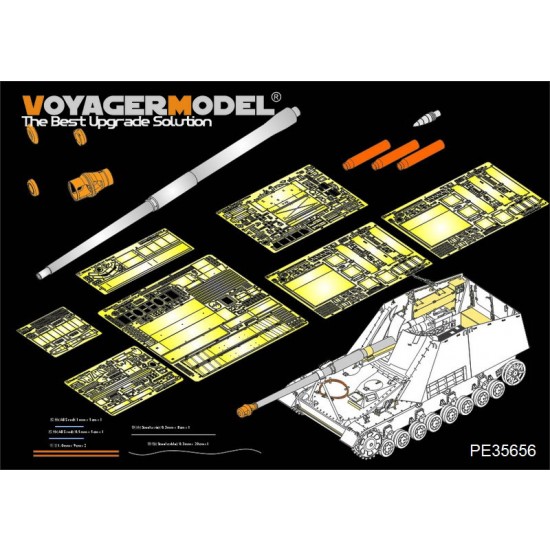1/35 WWII German SdKfz.164 Nashorn Detail-up Set w/Barrel for AFV Club AF35164