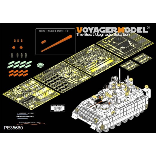 1/35 Modern US Army M2A3 BRADLEY w/BUSK III IFV Detail-up Set for Meng SS-004 kit