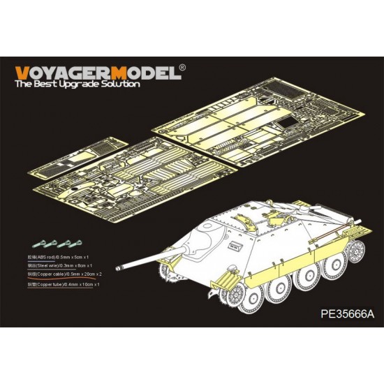 1/35 WWII German Hetzer Tank Destroyer Detail Set for Dragon kit #6030