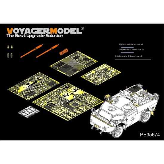 1/35 Modern German Fennek LGS-Dutch Version Detail-up Set for Trumpeter #05533