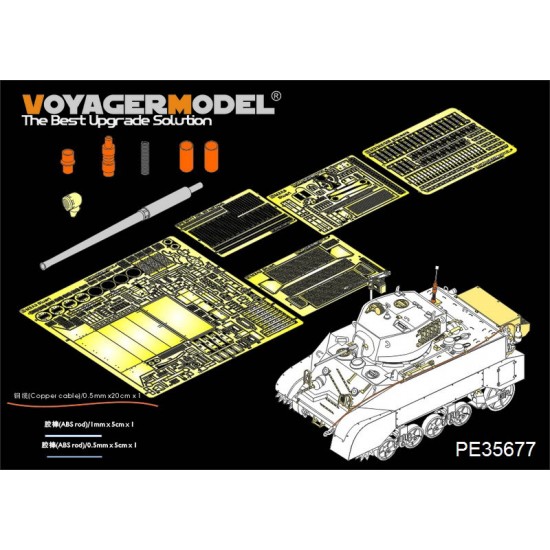 1/35 WWII US M3A3 Stuart Light Tank Detail-up Set for AFV Club AF35053 kit