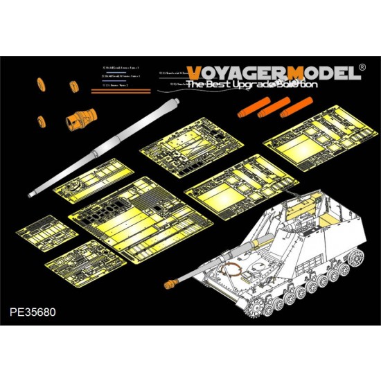 1/35 WWII German SdKfz.164 Nashorn Detail-up set (w/Gun Barrel) for Tamiya 35335 kit