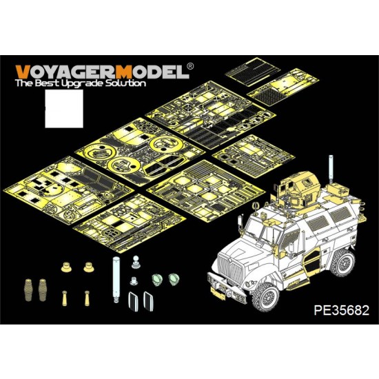 1/35 Modern US 4X4 MRAP MaxxPro AFV Detail Set for Kinetic K61011 kit (w/antenna base) 