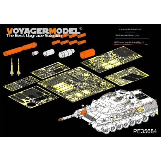 1/35 Modern German Leopard1A5 MBT Detail-up Set for Takom 2004 kit
