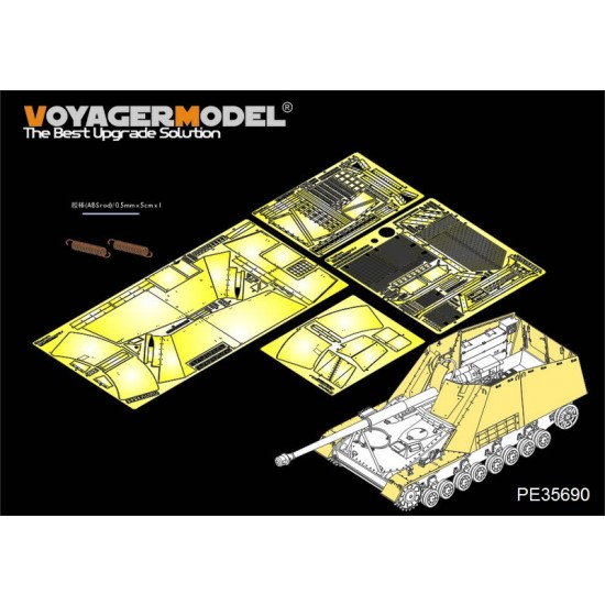 1/35 WWII German SdKfz.164 Nashorn Armour Plate/Fender Set for Dragon 6165/6166/6314/6387