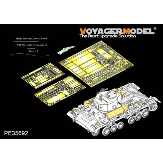 1/35 WWII British Valentine Mk.III w/Rotatrailer Detail Set for AFV Club AF35201 kit