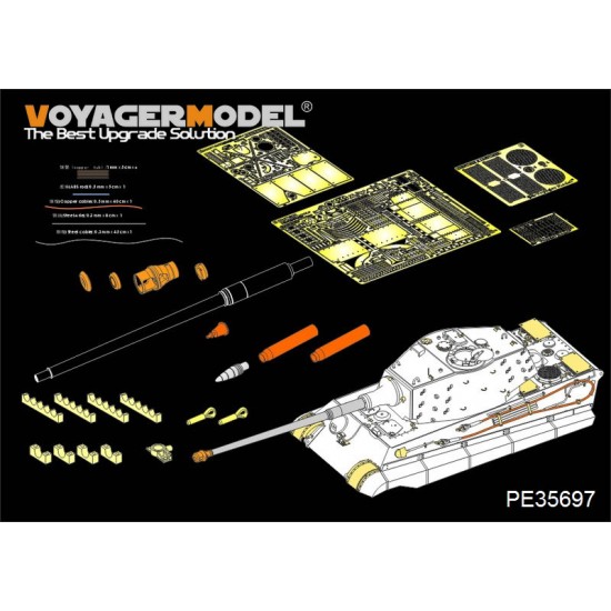 1/35 WWII German Kingtiger Final Version Detail-up Set for Tamiya/Dragon/Academy kit 