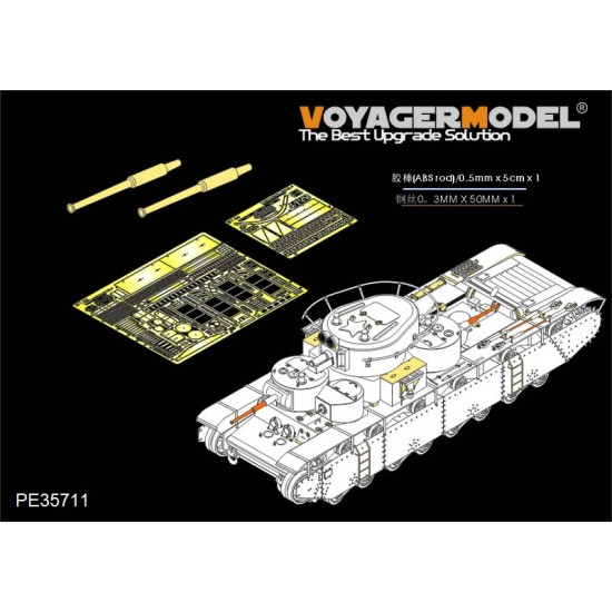 1/35 WWII Russian T-35 Heavy Tank Basic Detail Set w/Barrel for HobbyBoss 83841