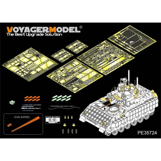 1/35 Modern US Army M3A3 Bradley Detail-up Set w/Busk III IFV for Meng SS006 kit