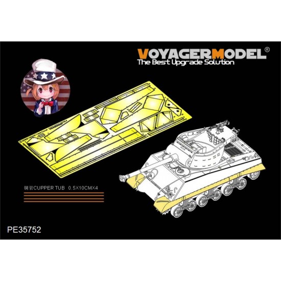 1/35 WWII US Army M4A3 Tank Series Track Cover Detail-up Set for Academy kit