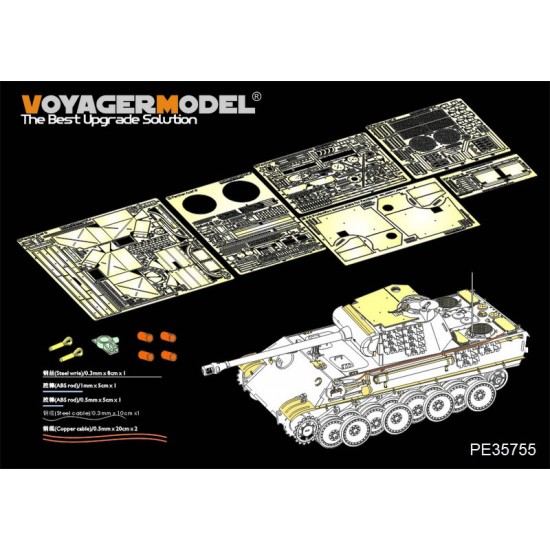 1/35 WWII German Panther A/G PzRgt.26 Basic Detail Set for Tamiya kit kits #35170/35174