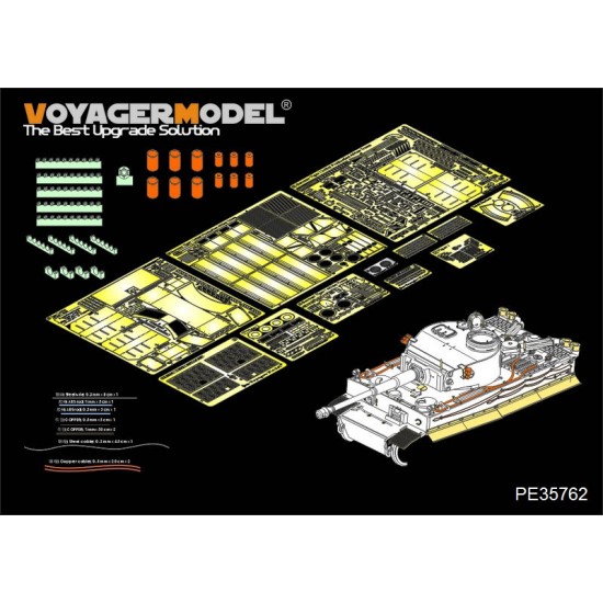 1/35 WWII German Tiger I Initial Production Afrika Korps Detail-up Set for Dragon kits