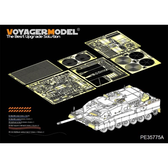 1/35 Modern German Leopard 2A5 Basic Detail Set for Tamiya kit #35242