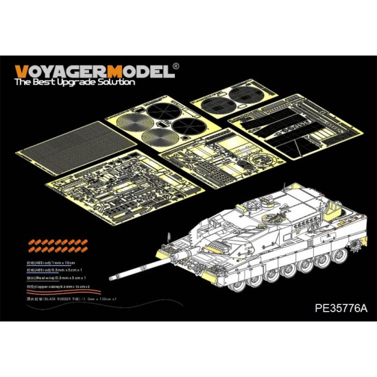 1/35 Modern German Leopard 2A6 Basic Detail Set for Tamiya kit #35271