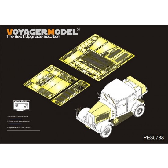 1/35 WWII Hanomag SS100 Military Car Detail Set for Takom kits #2068/2110