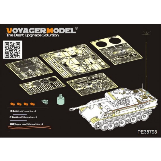 1/35 WWII German Panther G Late Version Basic Detail Set for Tamiya kit #35176