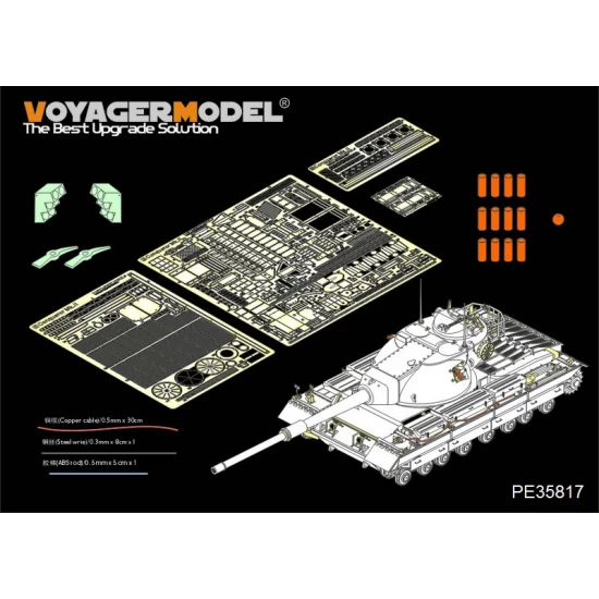 1/35 British Conqueror Mark 2 Basic Detail Set with Smoke Discharger for Dragon kit #3555