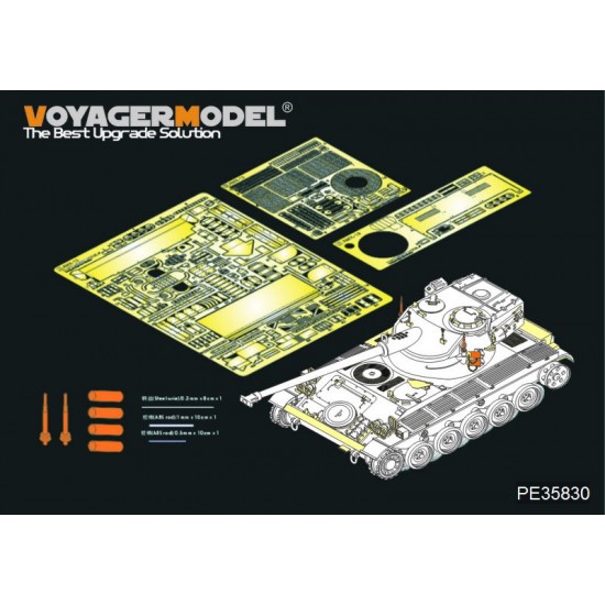 1/35 French Light Tank AMX-13 Detail Set w/Smoke Discharger&Atenna Base for Tamiya #35349