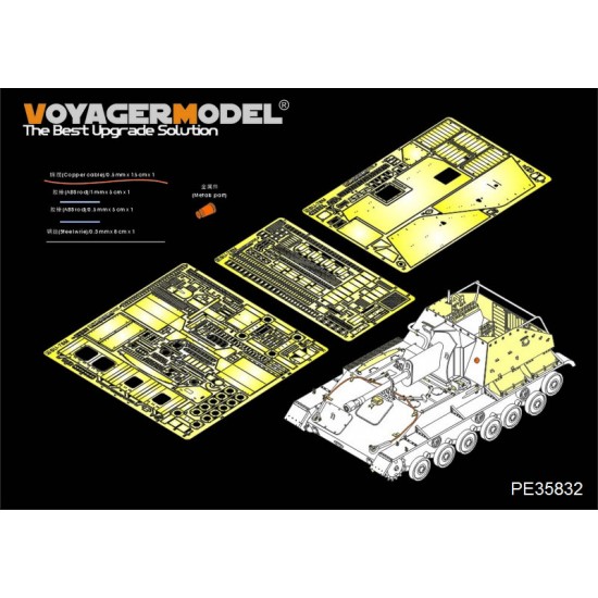 1/35 WWII Russian Self-Propelled Gun SU-76 Basic Detail Set for Tamiya kit #35348