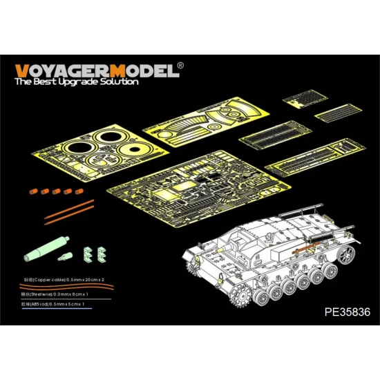 1/35 WWII German StuG.III Ausf.E Basic Detail Set for Dragon kit #6688