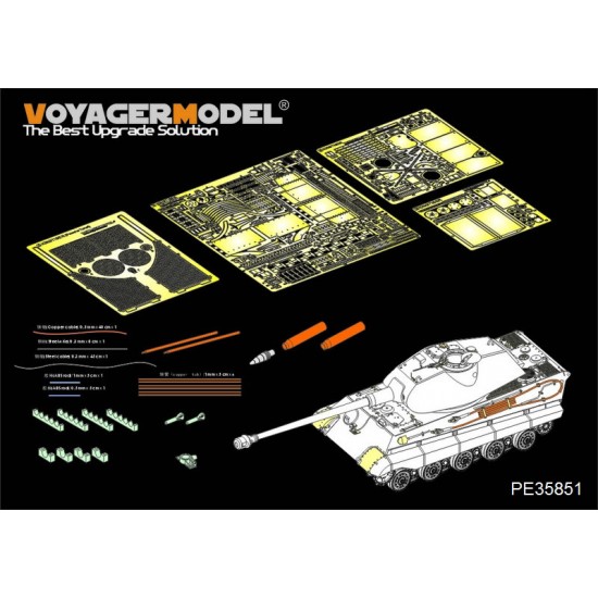 1/35 WWII German King Tiger (Porsche Turret) Detail Set for Takom kit #2046/2074