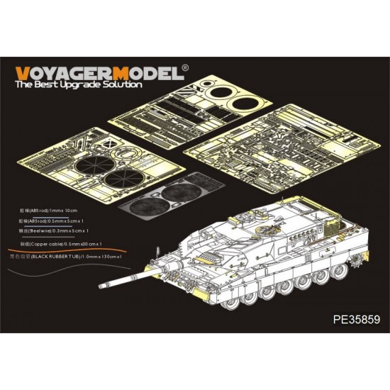 1/35 Modern German Leopard 2A7 MBT Basic Detail Set for Meng Models kit TS-027