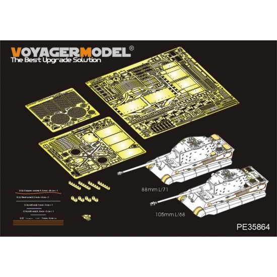 1/35 WWII King Tiger Final Version Detail Set for AMMO by Mig Jimenez #8500