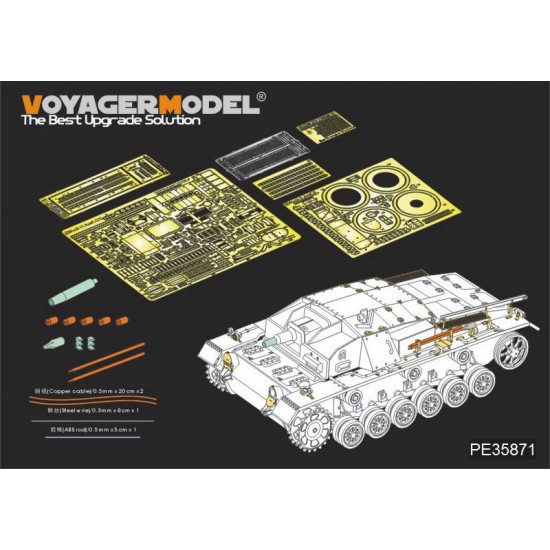1/35 WWII German StuG.III Ausf.C/D Basic Detail Set for Dragon kit #6851