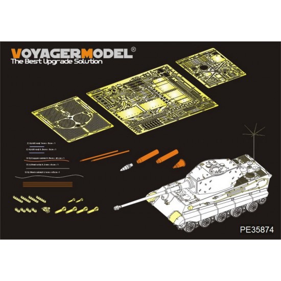 1/35 WWII German Sd.Kfz.182 King Tiger (Hensehel Turret) Detail Set for Meng Models TS031