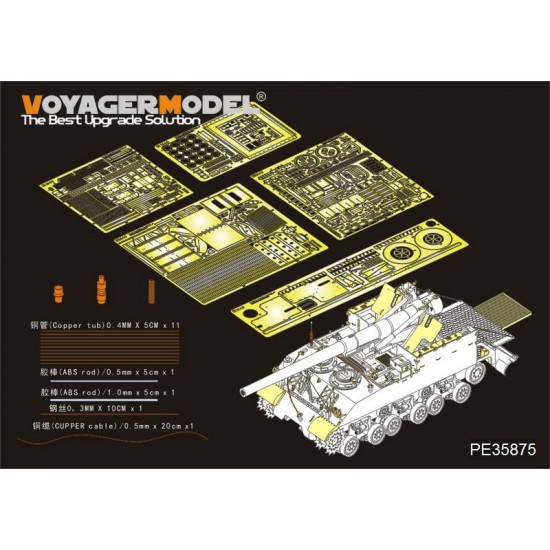 1/35 WWII US Self-Propelled 155mm Gun M40 Basic Detail Set w/Antenna Base for Tamiya 35351